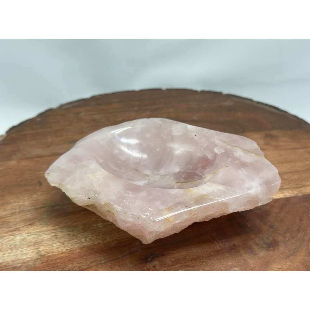 Marble Rose Stone Trinket Paperweight Ashtray Raw Edge